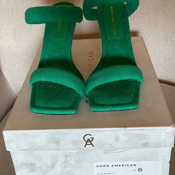 Good American Terry Slip on High Heels Sandals. New. Size 6 - Picture 8 of 16